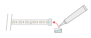 Etanchéification ruban LED pour rampe lumineuse enseigne