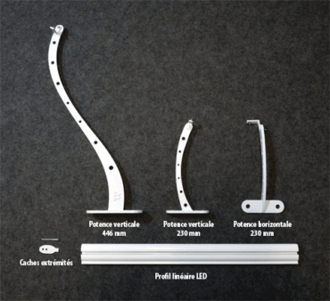 Potences rampe lumineuse magasin